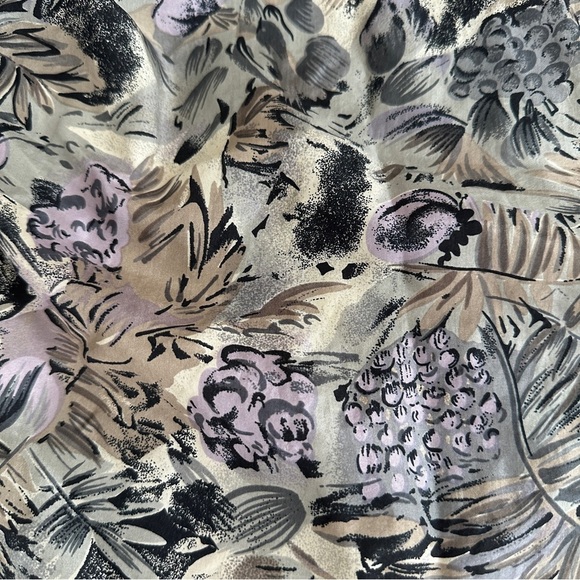 VINTAGE EVIDENCE 100% SILK PATTERNED  BLOUSE - M - Picture 16 of 16